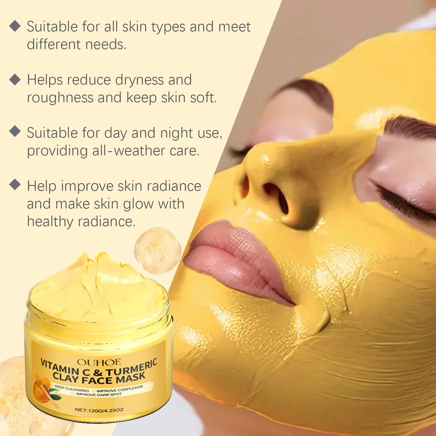 Ouhoe Vitamin C & Turmeric Clay Mask